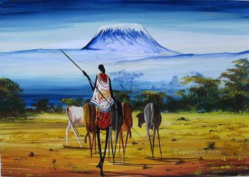Malak Kilimanjaro Ahead Mountain Oil Paintings